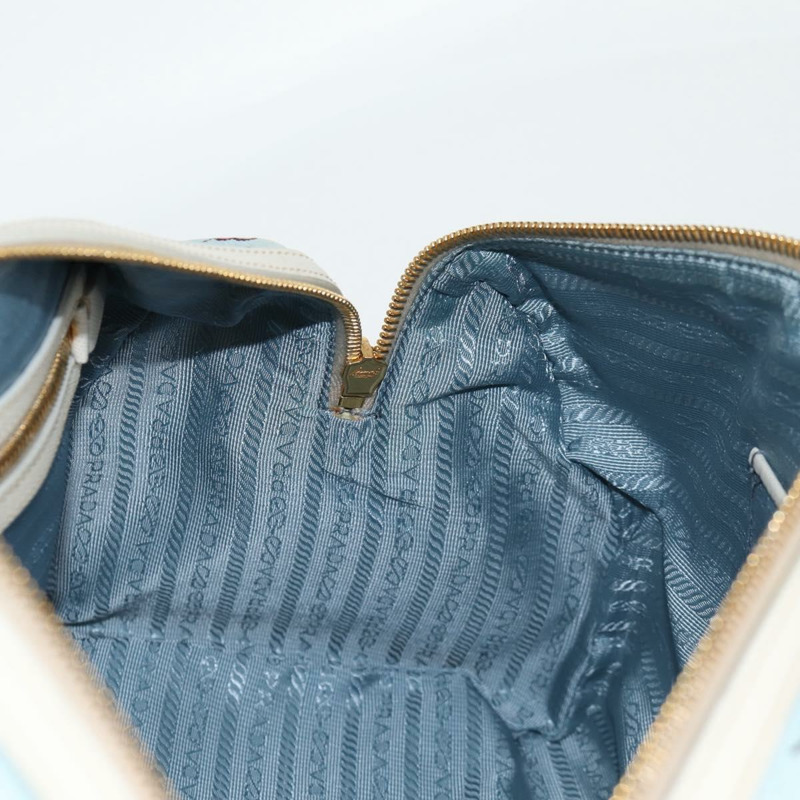 【日本直送】PRADA 手提包 帆布 2 向 淺藍色 金色 正品 130352V-21