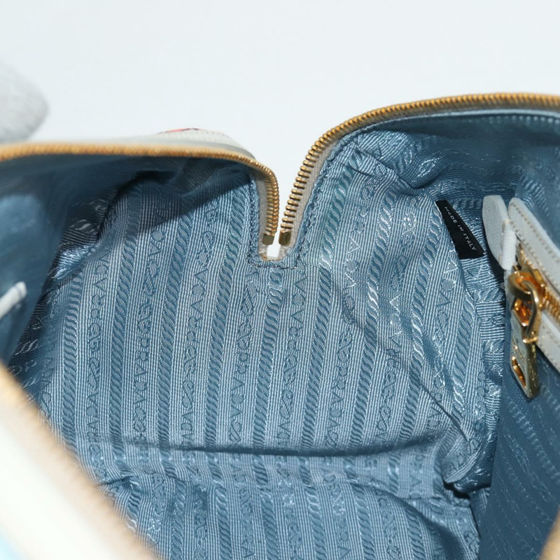 【日本直送】PRADA 手提包 帆布 2 向 淺藍色 金色 正品 130352V-22