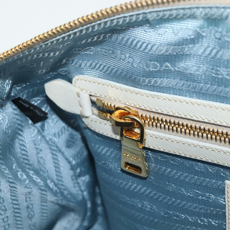 【日本直送】PRADA 手提包 帆布 2 向 淺藍色 金色 正品 130352V-23