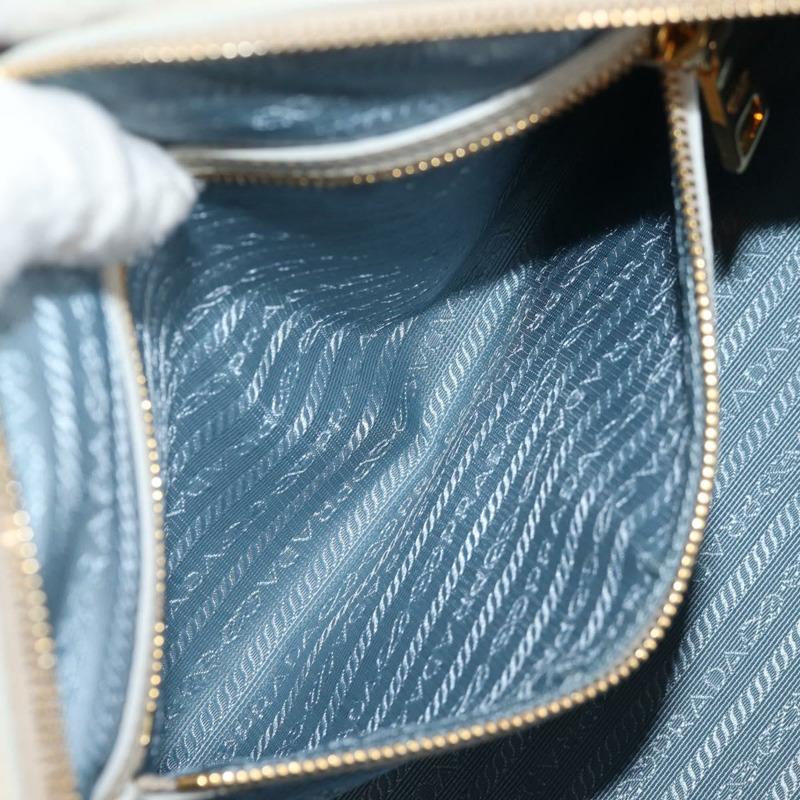 【日本直送】PRADA 手提包 帆布 2 向 淺藍色 金色 正品 130352V-24