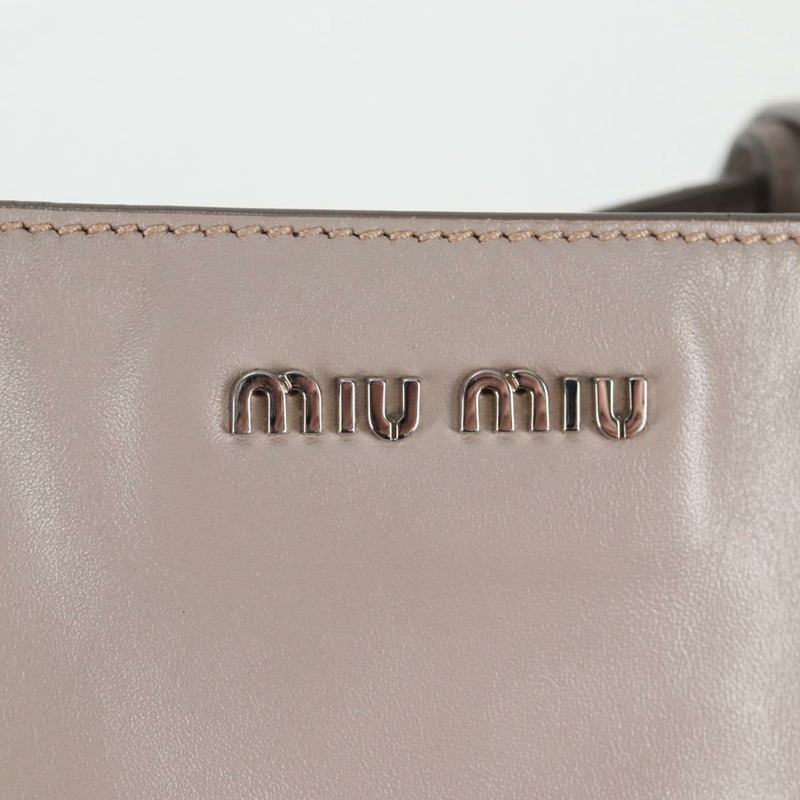【日本直送】Miu Miu 手提包 皮革 銀色 淺灰色 正品 130156V-16