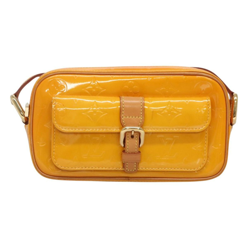 【日本直送】路易威登 Monogram Vernis Christy 中型單肩包,黃色 M91108 正品 128709-12