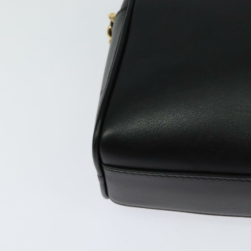 【日本直送】Salvatore Ferragamo Gancini 鏈條單肩包 皮革 黑金色 正品 131182-15