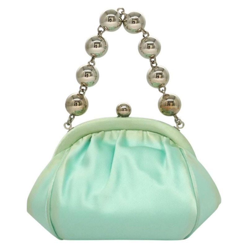【日本直送】蒂芬妮 (TIFFANY&Co.) 手提包 緞面 綠色 金色 正品 130898-1