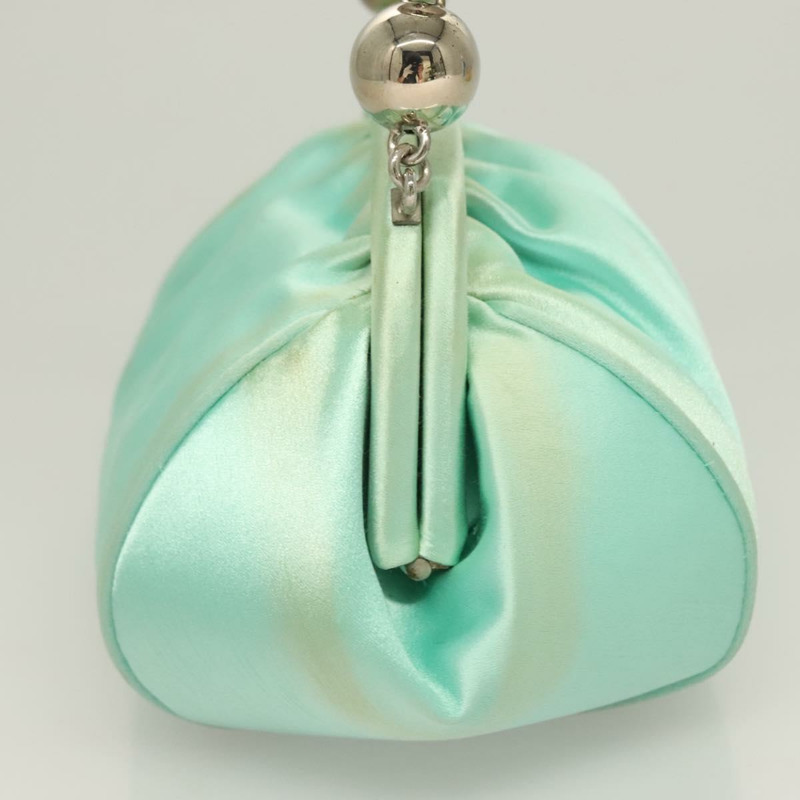 【日本直送】蒂芬妮 (TIFFANY&Co.) 手提包 緞面 綠色 金色 正品 130898-3