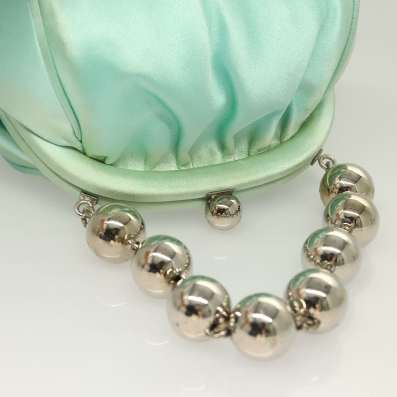 【日本直送】蒂芬妮 (TIFFANY&Co.) 手提包 緞面 綠色 金色 正品 130898-5