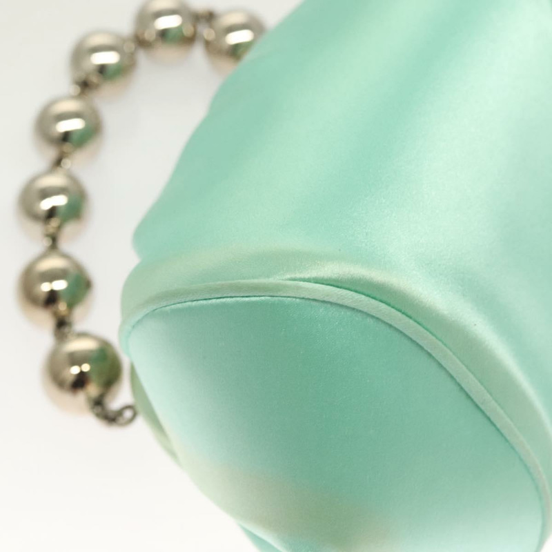 【日本直送】蒂芬妮 (TIFFANY&Co.) 手提包 緞面 綠色 金色 正品 130898-13