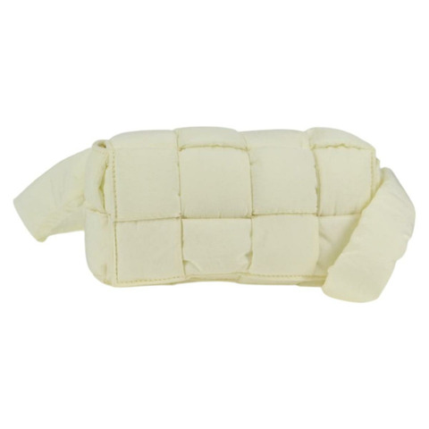 BOTTEGA VENETA INTRECCIATO 卡式肩背包尼龍白色正品 131085M