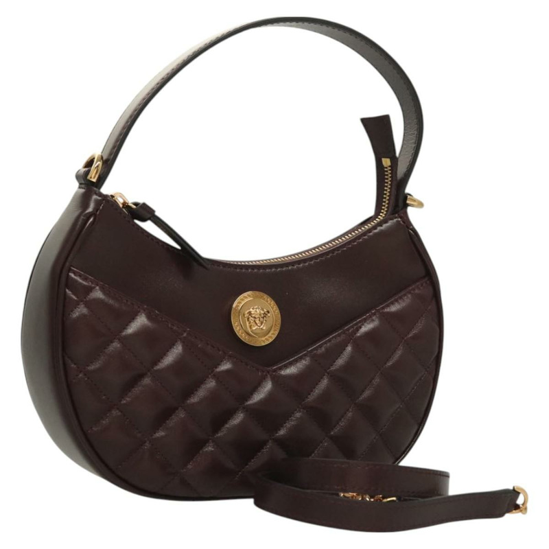 【日本直送】VERSACE 肩背包 皮革 2 向 棕金色 正品 130286-0