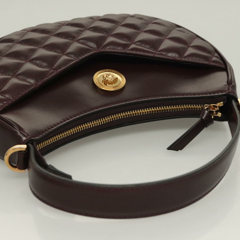 【日本直送】VERSACE 肩背包 皮革 2 向 棕金色 正品 130286-5