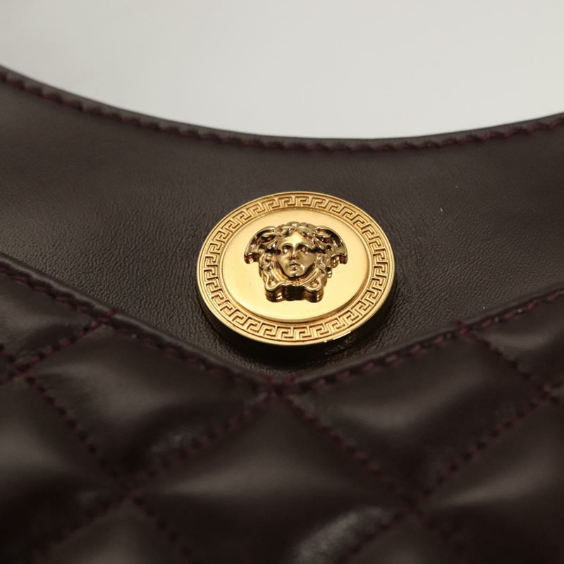 【日本直送】VERSACE 肩背包 皮革 2 向 棕金色 正品 130286-17
