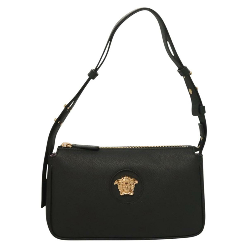 【日本直送】VERSACE 肩背包 皮革 黑金 正品 130273-12