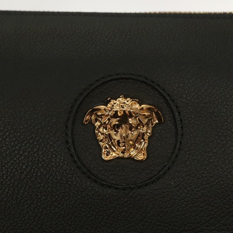 【日本直送】VERSACE 肩背包 皮革 黑金 正品 130273-17