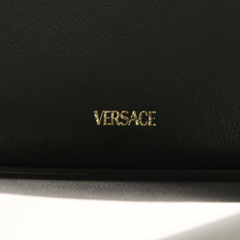 【日本直送】VERSACE 肩背包 皮革 黑金 正品 130273-18