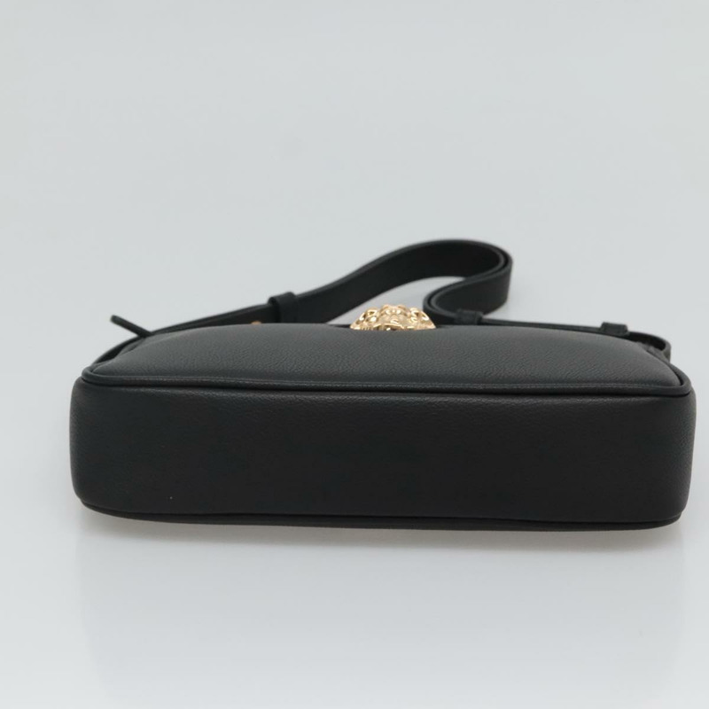 【日本直送】范思哲黑色金色皮革單肩包，正品編號130270-4