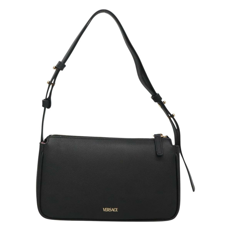 【日本直送】VERSACE 肩背包 皮革 黑金 正品 130271-1