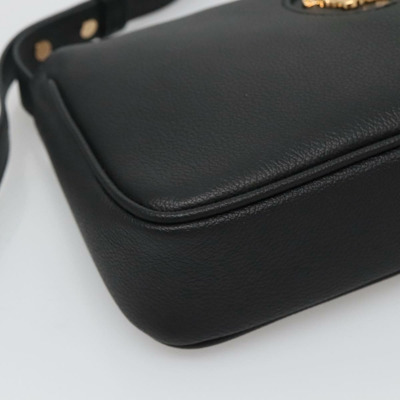 【日本直送】VERSACE 肩背包 皮革 黑金 正品 130271-14