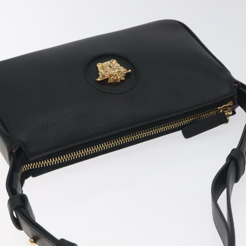 【日本直送】VERSACE 肩背包 皮革 黑金 正品 130266-5