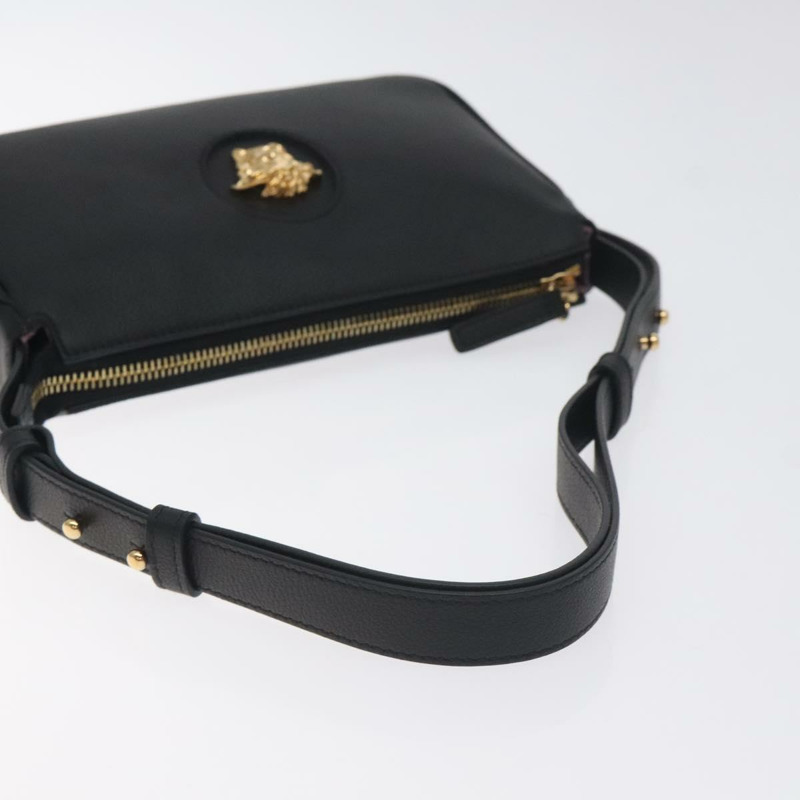 【日本直送】VERSACE 肩背包 皮革 黑金 正品 130266-6