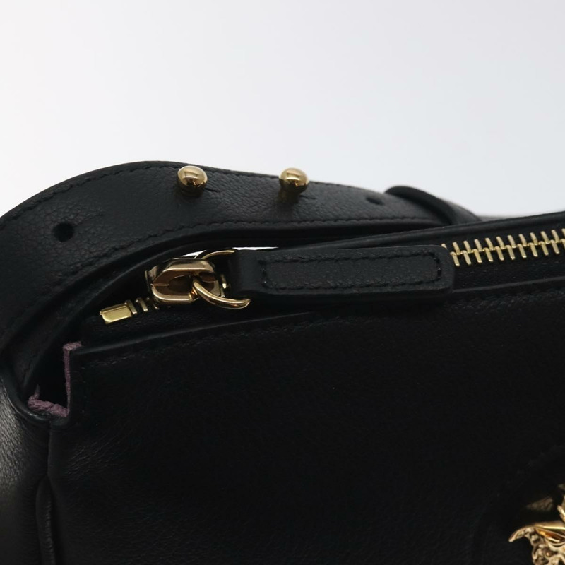 【日本直送】VERSACE 肩背包 皮革 黑金 正品 130266-8