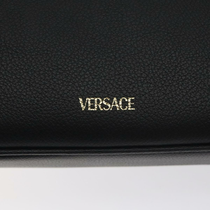 【日本直送】VERSACE 肩背包 皮革 黑金 正品 130266-17