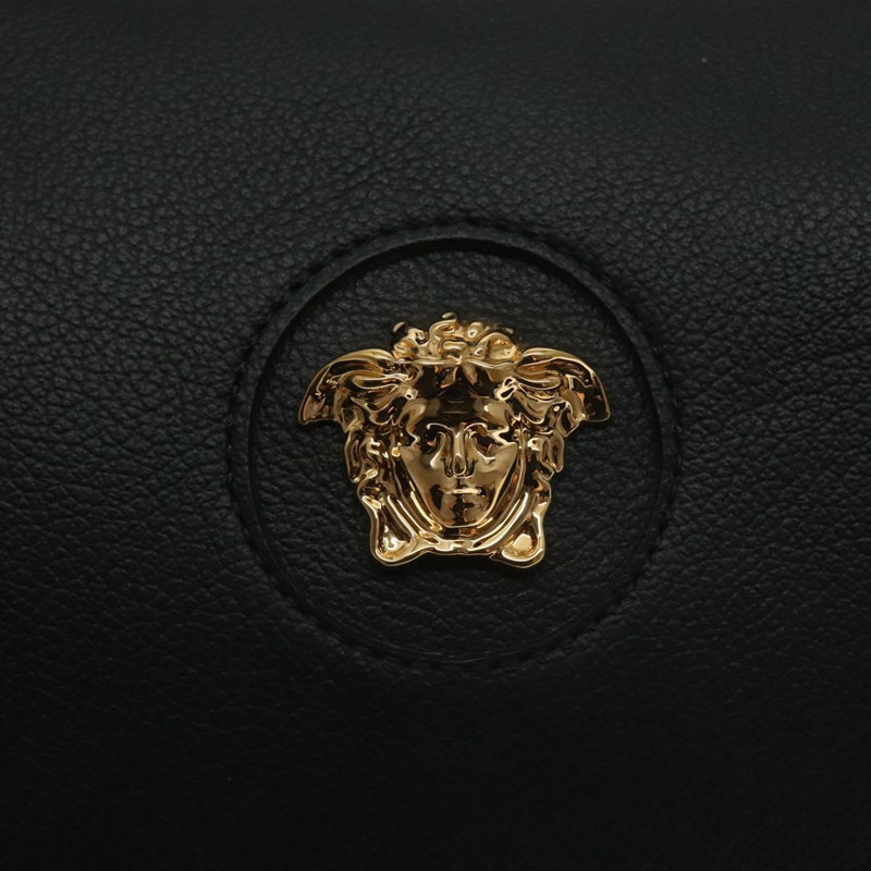 【日本直送】VERSACE 肩背包 皮革 黑金 正品 130266-18