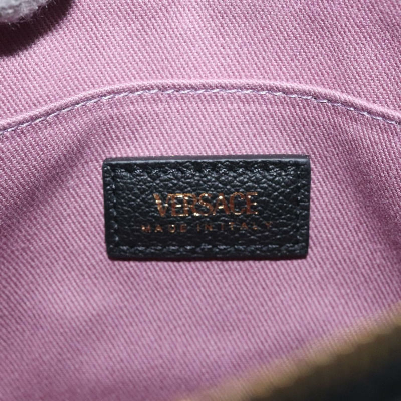 【日本直送】VERSACE 肩背包 皮革 黑金 正品 130266-19