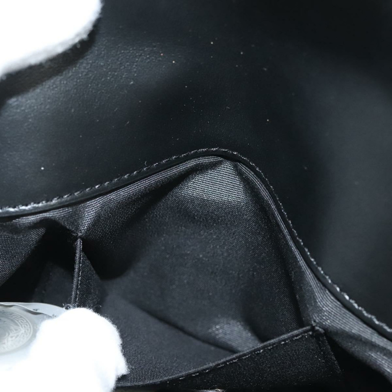 【日本直送】VERSACE 鏈條單肩包 皮革 黑金 正品 130277-9