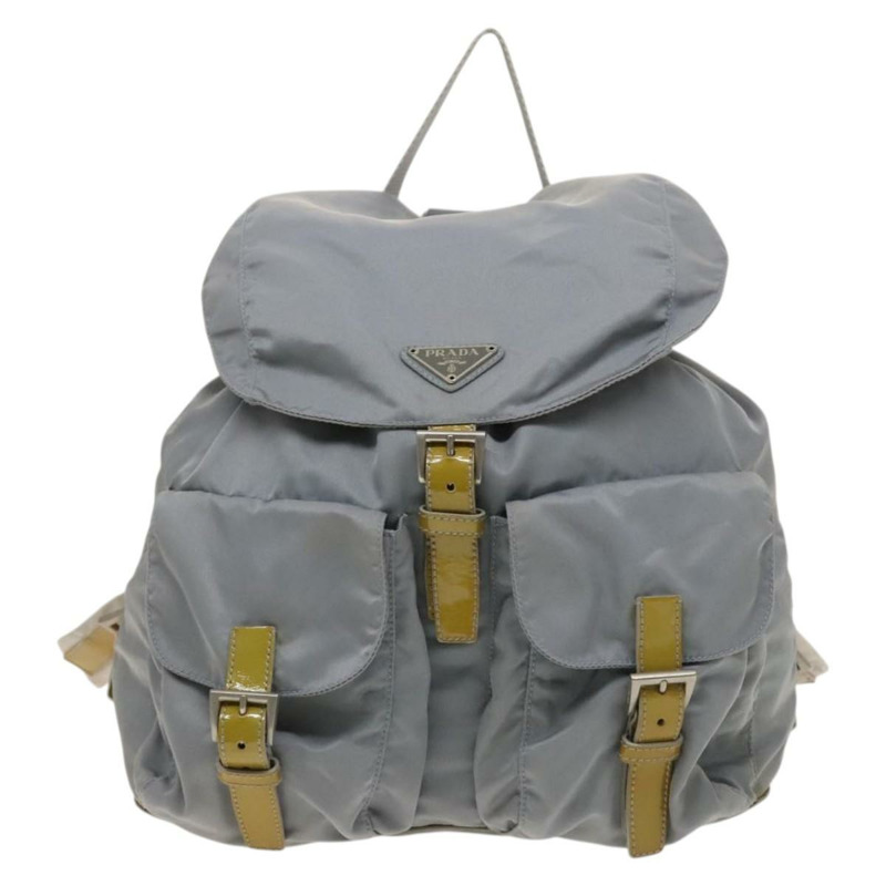 【日本直送】PRADA 背包尼龍淺藍色銀色正品 130642-12