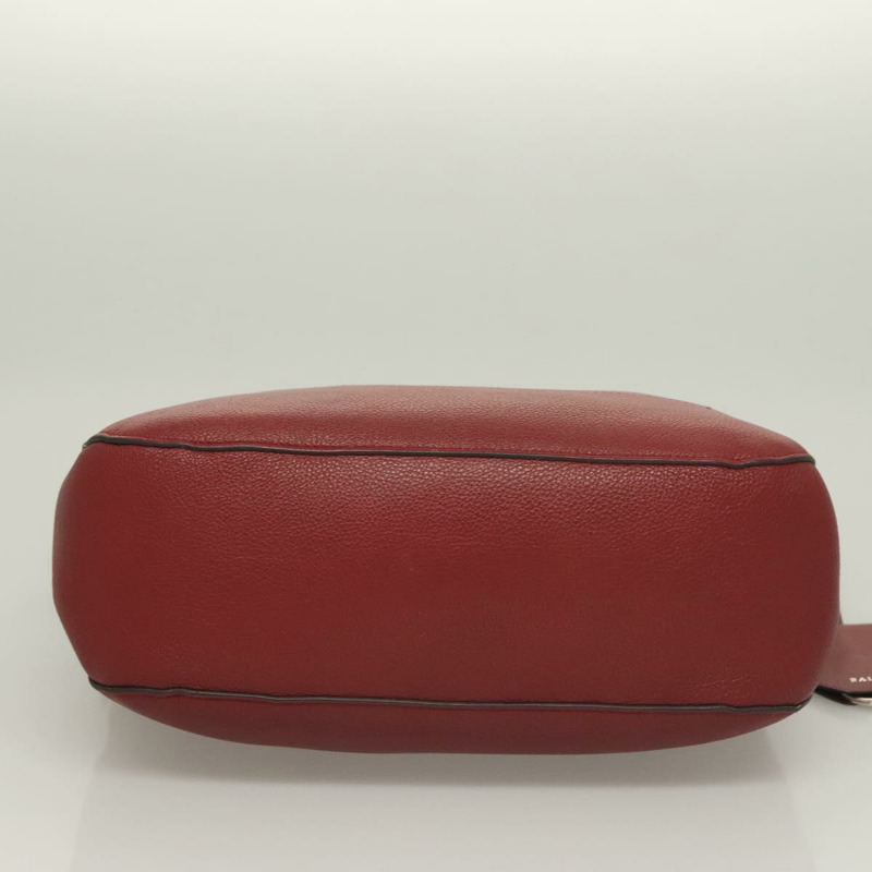 【日本直送】BALLY 肩背包 皮革 2 用 紅色 銀色 正品 131007-4