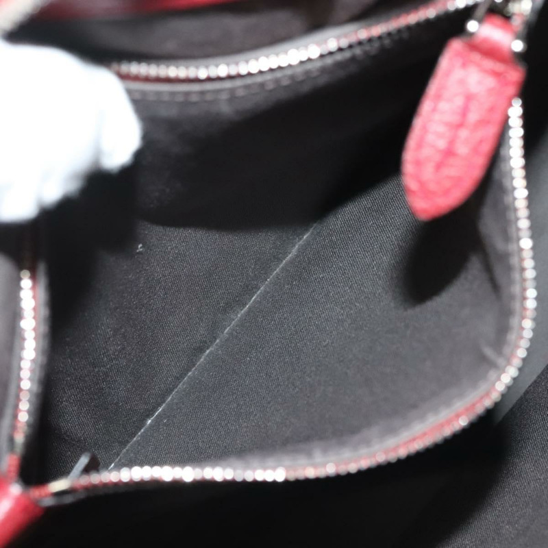 【日本直送】BALLY 肩背包 皮革 2 用 紅色 銀色 正品 131007-23