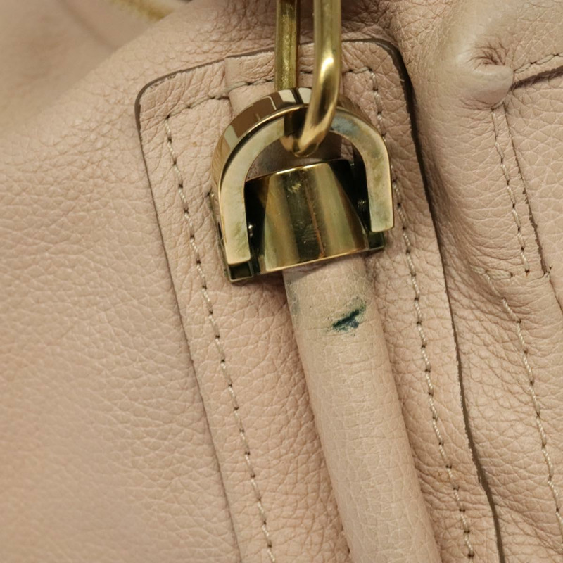 【日本直送】Chloe Paraty 手提包 皮革 兩用 米色 金色 正品 131001-4