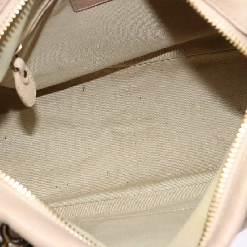 【日本直送】Chloe Paraty 手提包 皮革 兩用 米色 金色 正品 131001-10