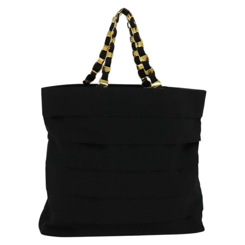 【日本直送】Salvatore Ferragamo Vala 托特包 尼龍 黑色 金色 正品 131038-0