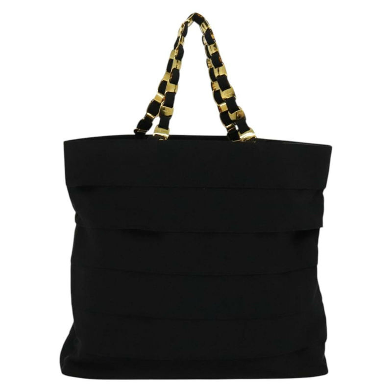 【日本直送】Salvatore Ferragamo Vala 托特包 尼龍 黑色 金色 正品 131038-12