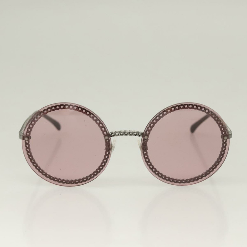 【日本直送】香奈兒金屬紫色雙C標誌太陽眼鏡,貨號128816V-1