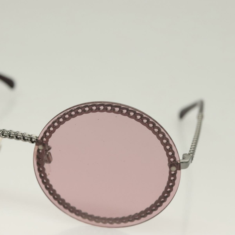 【日本直送】香奈兒金屬紫色雙C標誌太陽眼鏡,貨號128816V-4