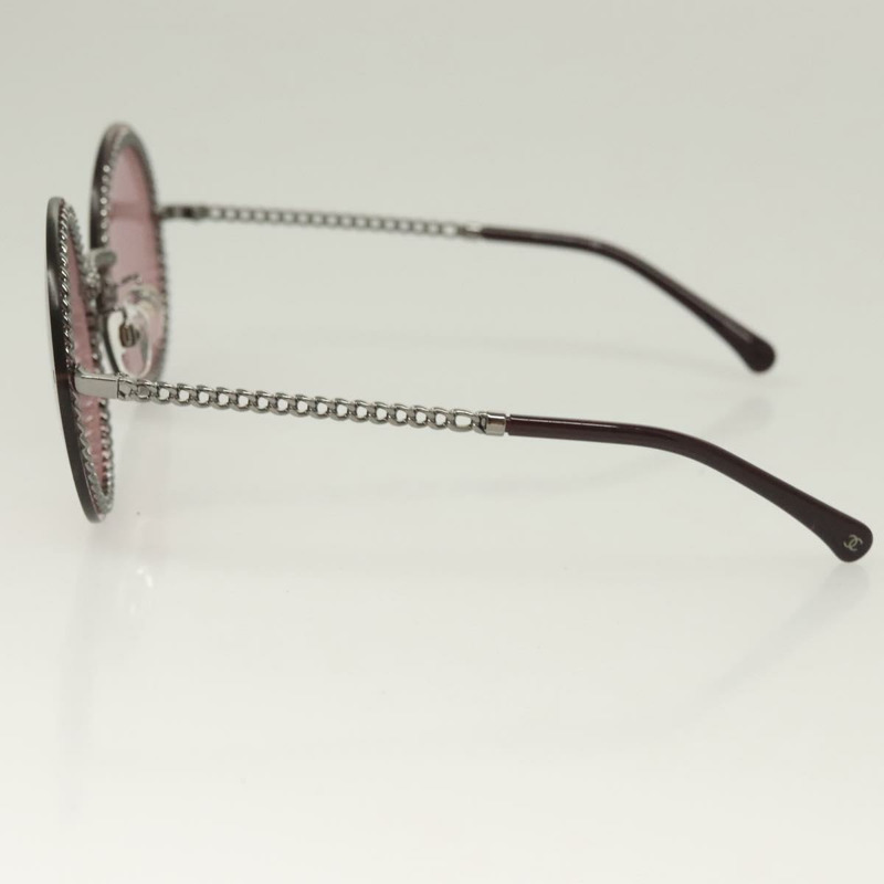 【日本直送】香奈兒金屬紫色雙C標誌太陽眼鏡,貨號128816V-5