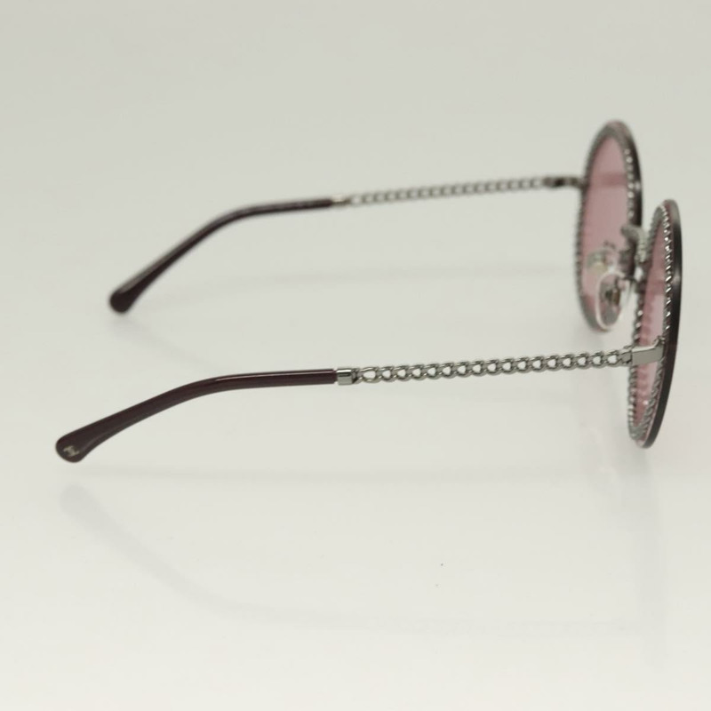 【日本直送】香奈兒金屬紫色雙C標誌太陽眼鏡,貨號128816V-6