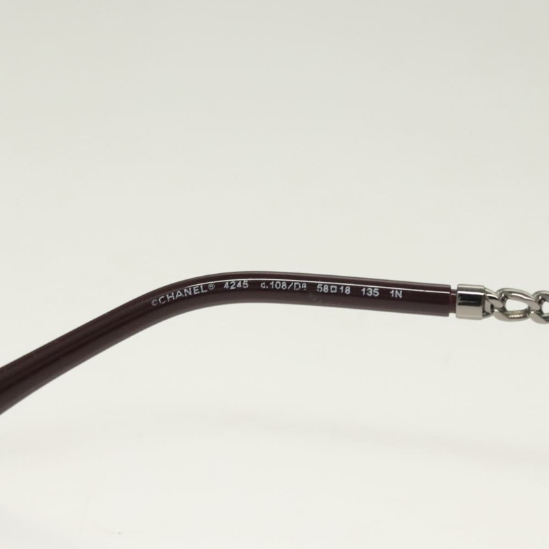 【日本直送】香奈兒金屬紫色雙C標誌太陽眼鏡,貨號128816V-7