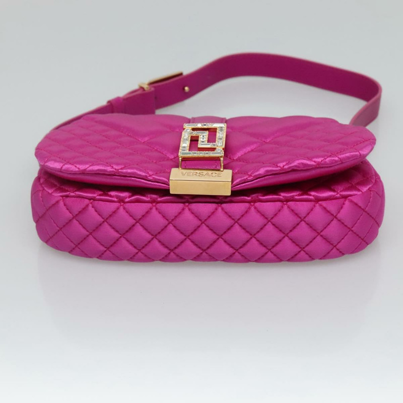 【日本直送】VERSACE 肩背包 緞面 粉紅金色 正品 130291-4