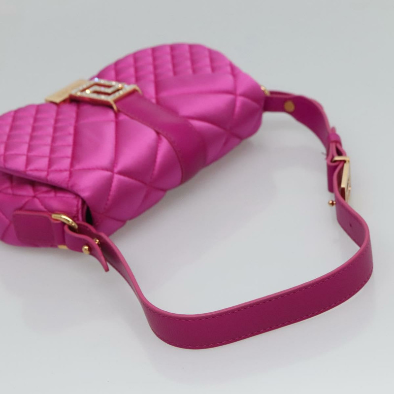 【日本直送】VERSACE 肩背包 緞面 粉紅金色 正品 130291-6