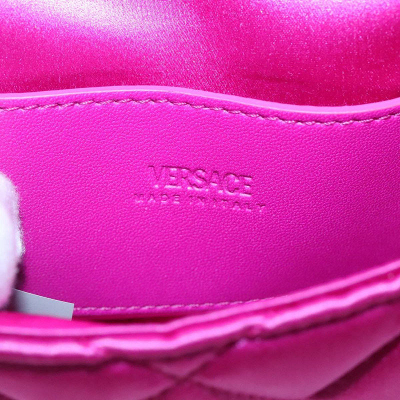 【日本直送】VERSACE 肩背包 緞面 粉紅金色 正品 130291-17