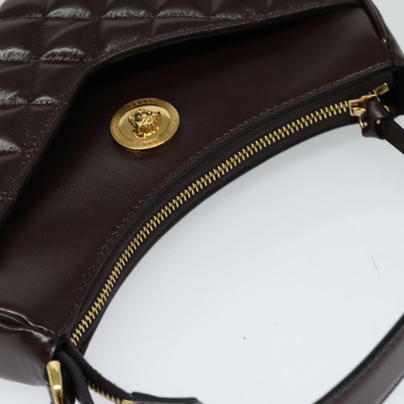 【日本直送】VERSACE 肩背包 皮革 2 使用 棕金色 正品 130287-5