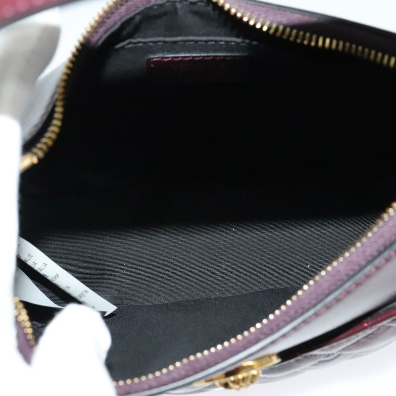 【日本直送】VERSACE 肩背包 皮革 2 使用 棕金色 正品 130287-9