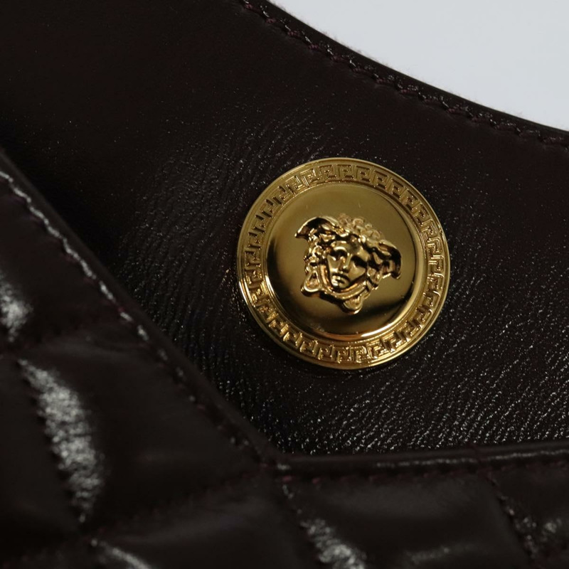 【日本直送】VERSACE 肩背包 皮革 2 使用 棕金色 正品 130287-17