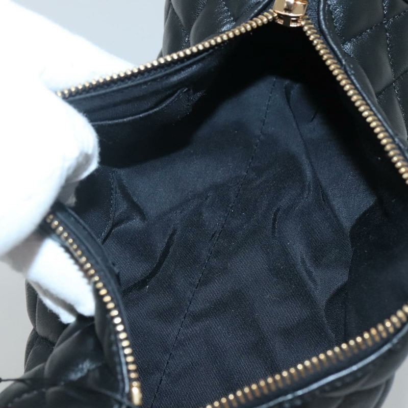 【日本直送】VERSACE 鏈條單肩包 皮革 黑金 正品 130255-9