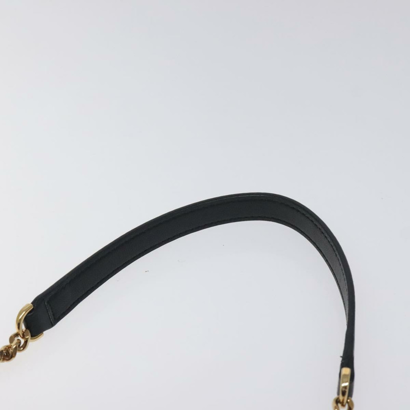 【日本直送】VERSACE 鏈條單肩包 皮革 黑金 正品 130254-13