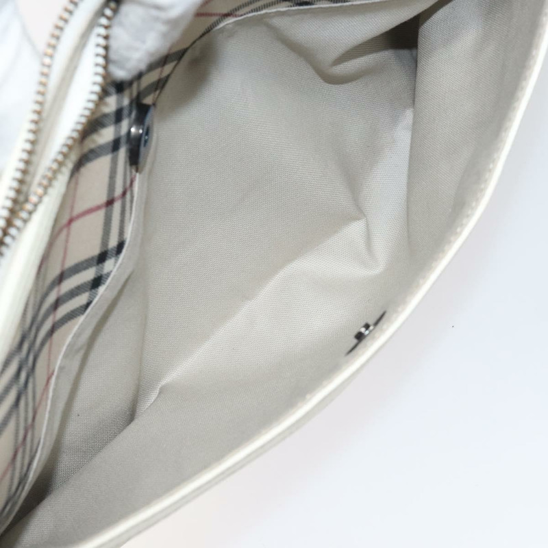 【日本直送】BURBERRY Nova 格紋肩背包 帆布 米色銀色 正品 131704-11