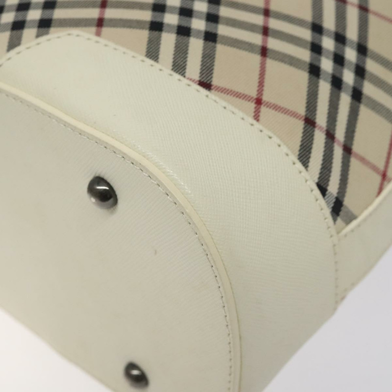 【日本直送】BURBERRY Nova 格紋肩背包 帆布 米色銀色 正品 131704-14